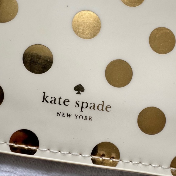 Kate Spade pencil case gold polka dot - Picture 2 of 9